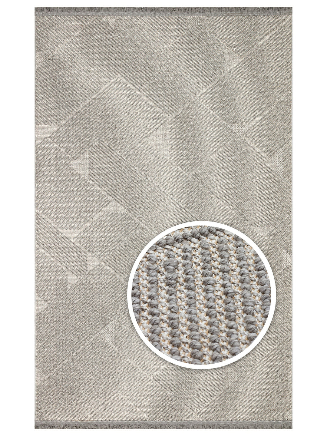 Mali Yumuşak Tuşeli Örgü Dokuma Oturma Odası Koridor Antre Yatak Odası Modern Halı 10 GREY - Carpetdocia