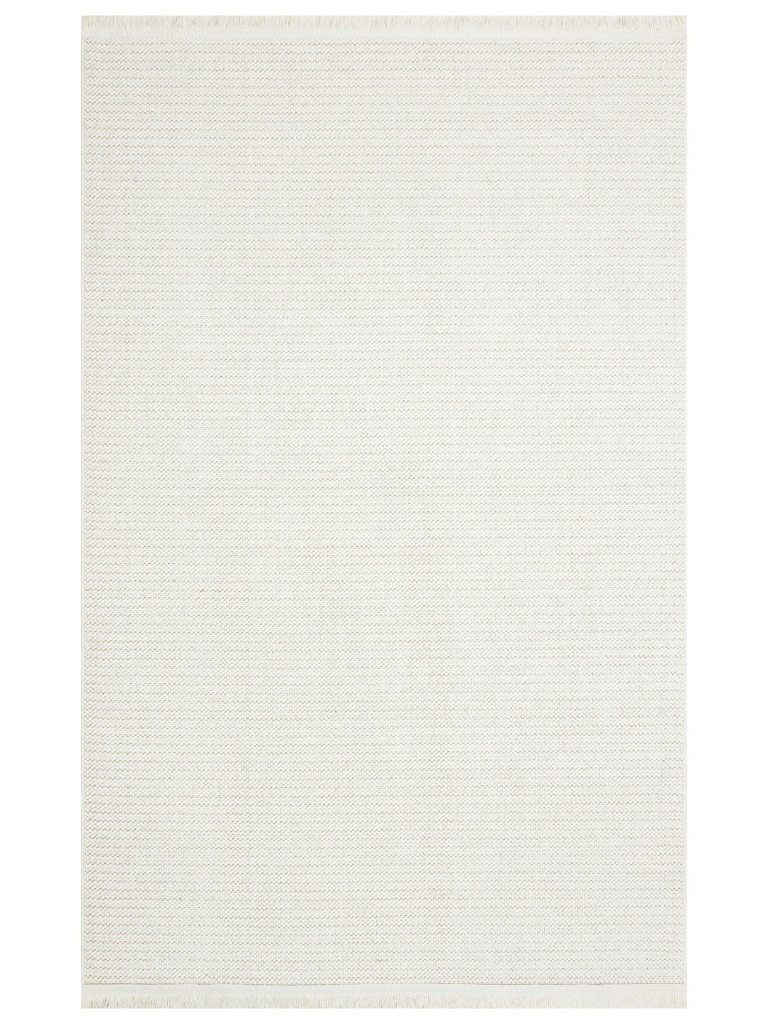 Mali Yumuşak Tuşeli Örgü Dokuma Oturma Odası Koridor Antre Yatak Odası Modern Halı PLAIN WHITE - Carpetdocia