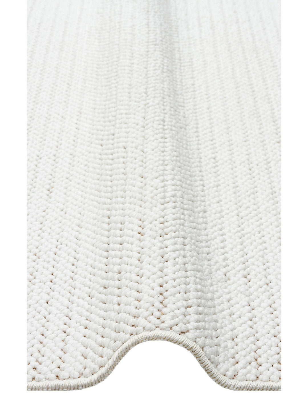 Mali Yumuşak Tuşeli Örgü Dokuma Oturma Odası Koridor Antre Yatak Odası Modern Halı PLAIN WHITE - Carpetdocia