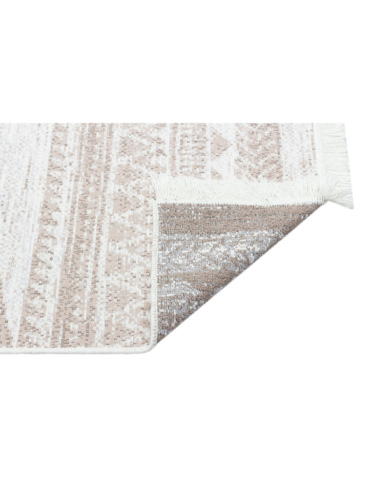 Maya %100 Naturel Pamuk Yıkanabilir Çift Taraflı Oturma Odası Mutfak Koridor Modern Kilim 06 NATURAL - Carpetdocia