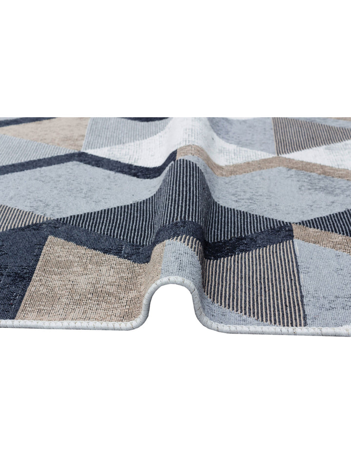Maya %100 Naturel Pamuk Yıkanabilir Çift Taraflı Oturma Odası Mutfak Koridor Modern Kilim 10 BEIGBLC - Carpetdocia