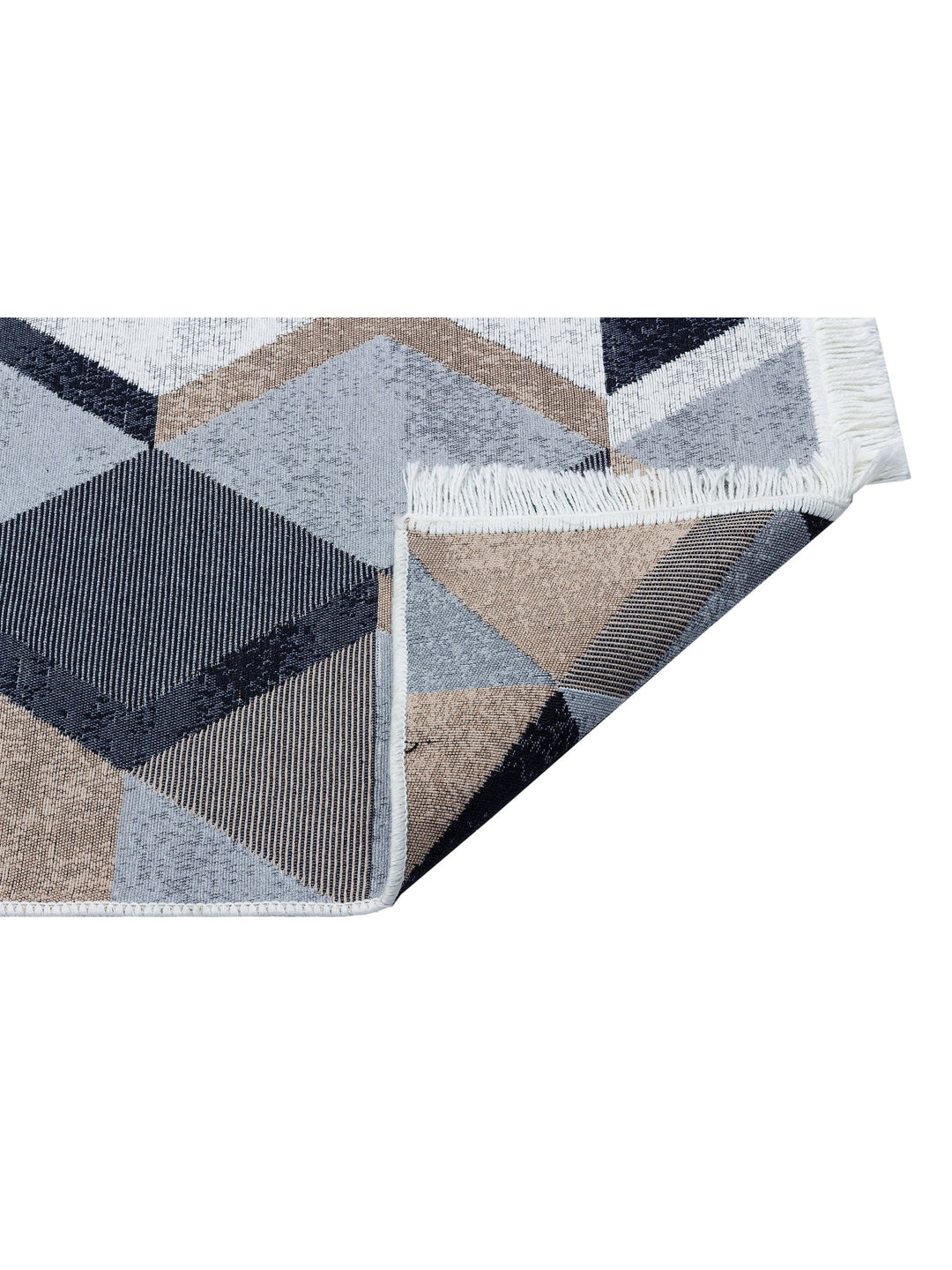 Maya %100 Naturel Pamuk Yıkanabilir Çift Taraflı Oturma Odası Mutfak Koridor Modern Kilim 10 BEIGBLC - Carpetdocia