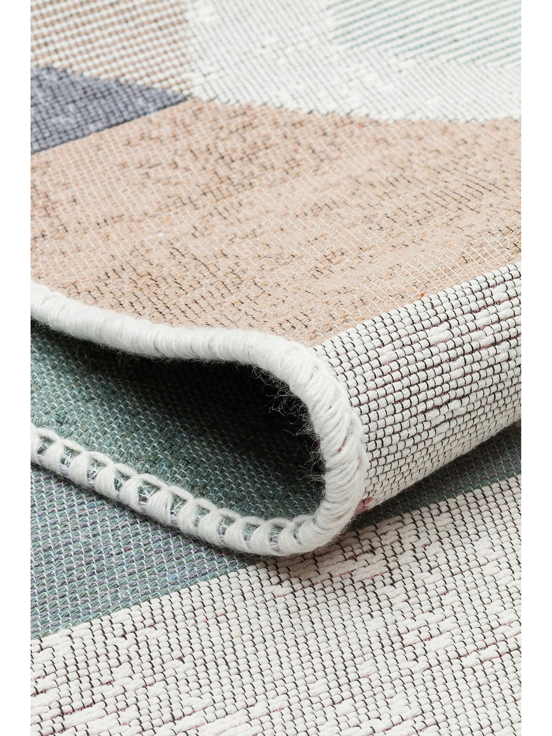 Maya %100 Naturel Pamuk Yıkanabilir Çift Taraflı Oturma Odası Mutfak Koridor Modern Kilim 10BLUPNK - Carpetdocia