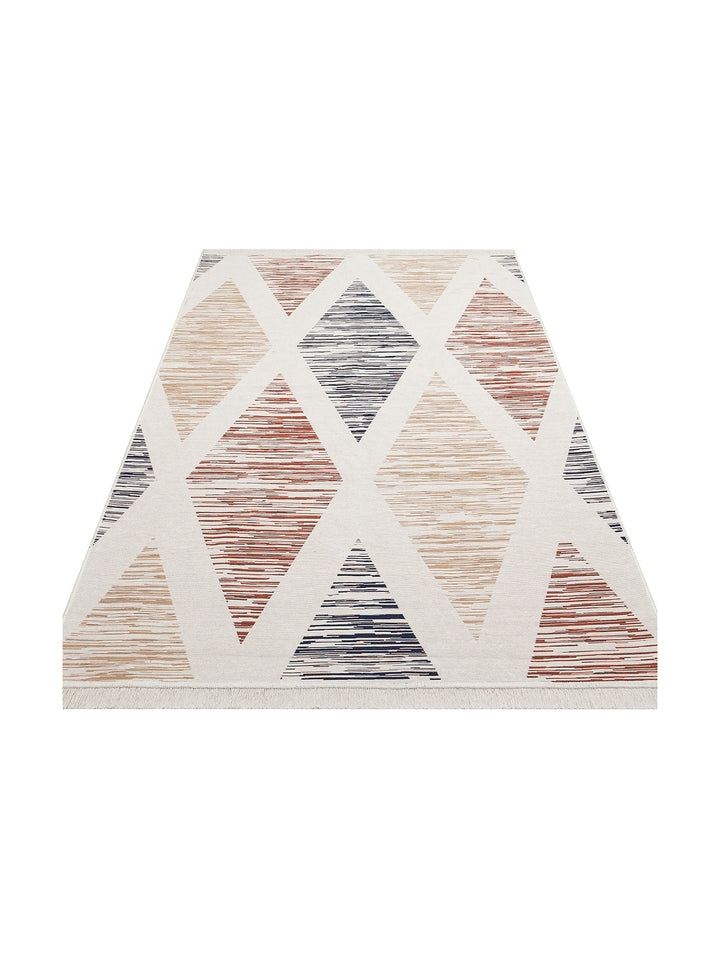 Maya %100 Naturel Pamuk Yıkanabilir Çift Taraflı Oturma Odası Mutfak Koridor Modern Kilim 38 MULTY - Carpetdocia