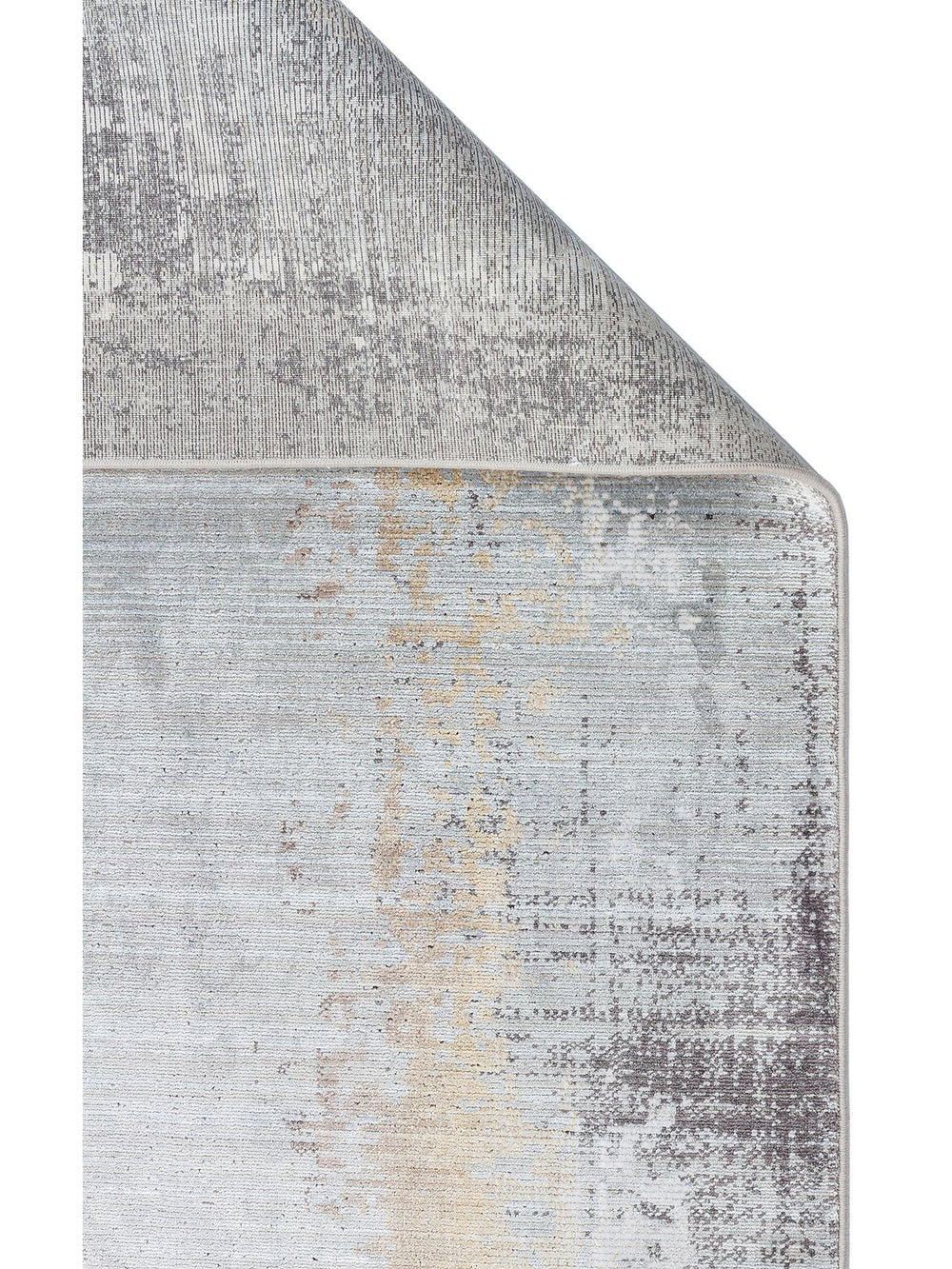 Mumbai Serisi Klasik Desenli Yüksek Kalite Sık Dokuma Parlak Salon Halısı 11 GREY GOLD - Carpetdocia