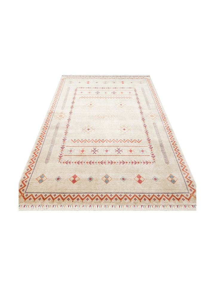 Oushak Carnaval %100 Naturel Kolay Temizlenir El Emeğiyle Üretilen Tensel Modern Uşak Halısı 20LGHTM - Carpetdocia