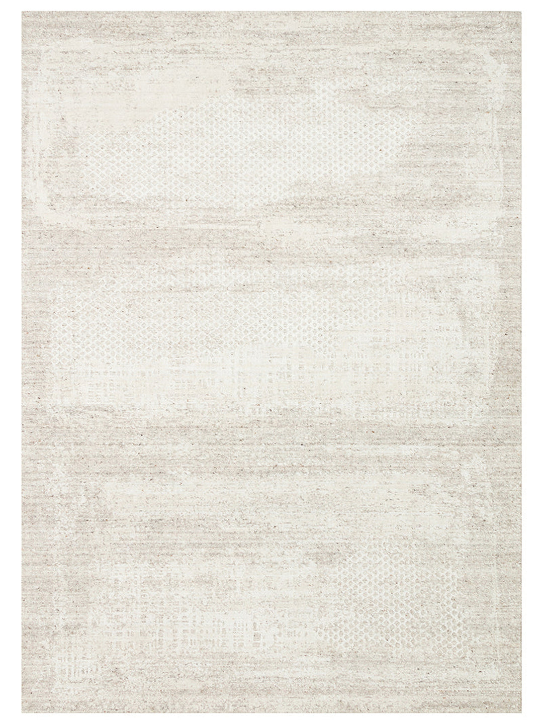 Palette Serisi %100 Naturel Yün Viskon Pamuk El Dokuma İskandinav Salon Oturma Odası Halı BEIGE - Carpetdocia