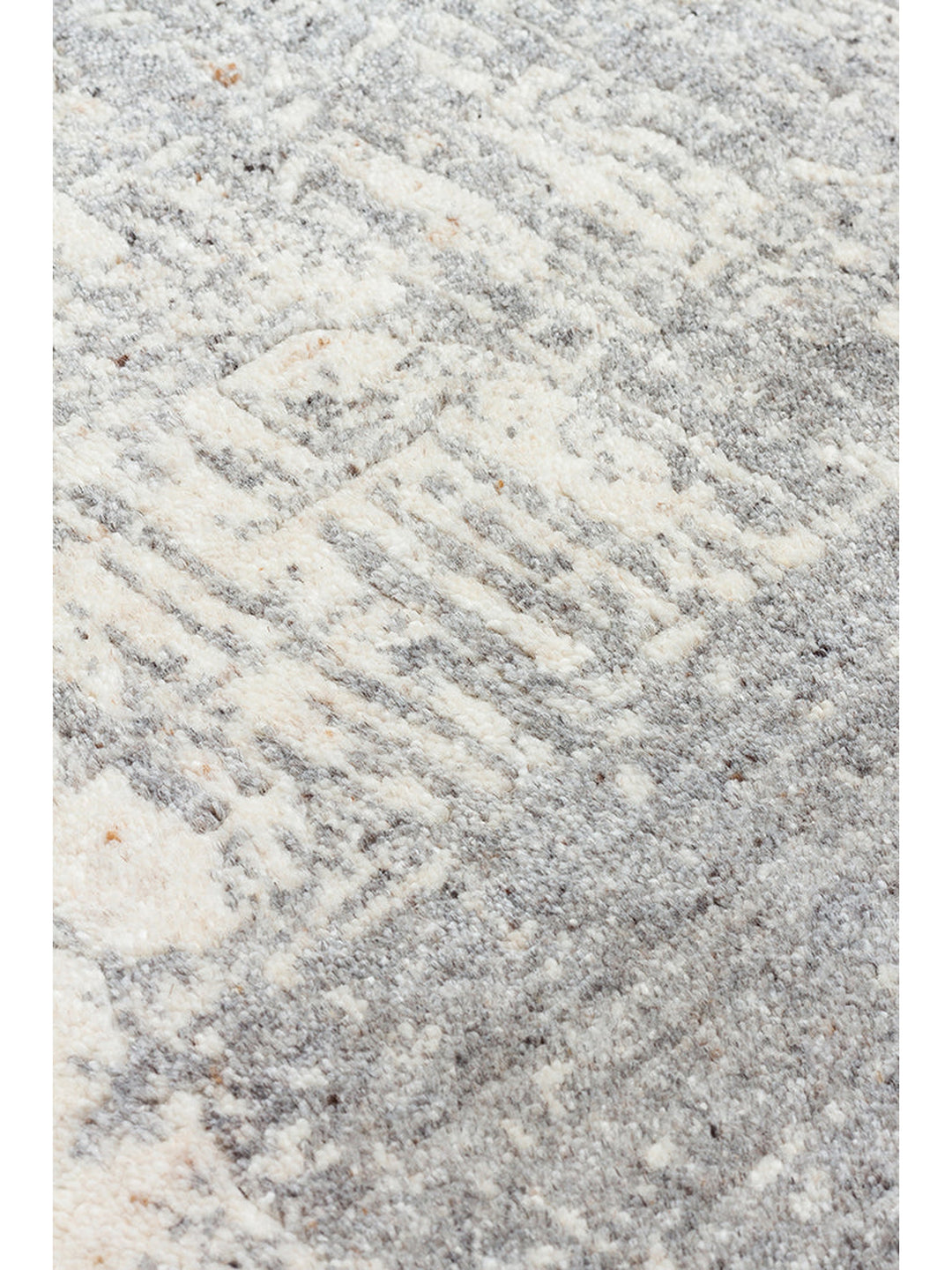 Palette Serisi %100 Naturel Yün Viskon Pamuk El Dokuma İskandinav Salon Oturma Odası Halı BEIGE GREY - Carpetdocia
