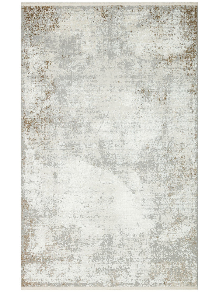 Pasific Serisi Eskitme Desenli Salon Oturma Odası Koridor Antre Modern Halı 05 GREY BEIGE XW - Carpetdocia
