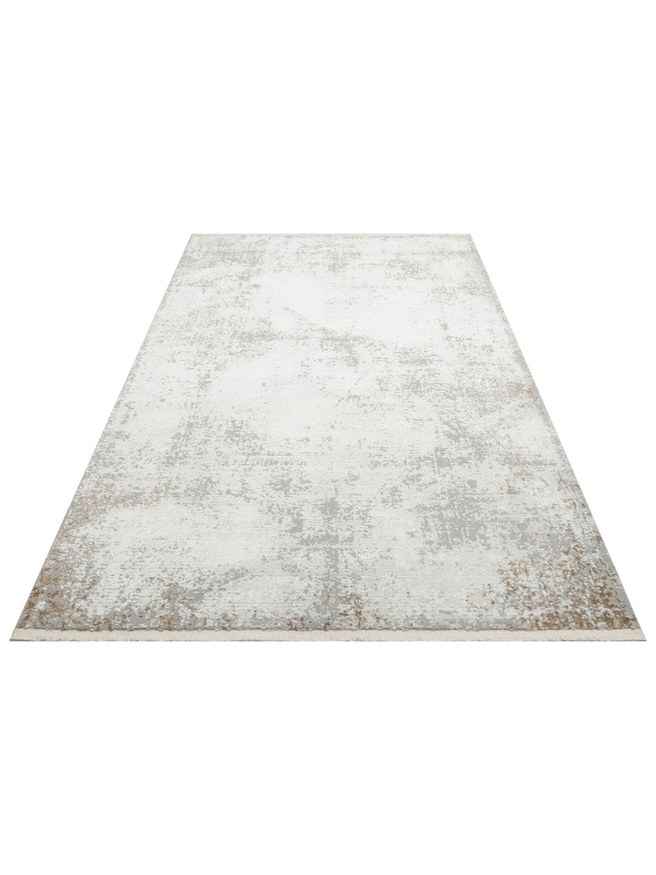 Pasific Serisi Eskitme Desenli Salon Oturma Odası Koridor Antre Modern Halı 05 GREY BEIGE XW - Carpetdocia
