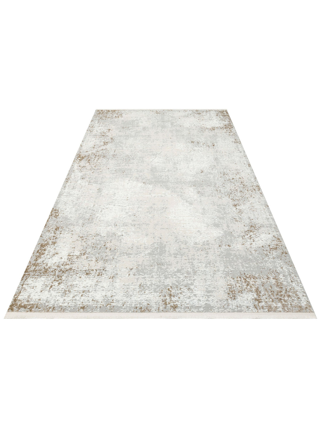 Pasific Serisi Eskitme Desenli Salon Oturma Odası Koridor Antre Modern Halı 05 GREY BEIGE XW - Carpetdocia