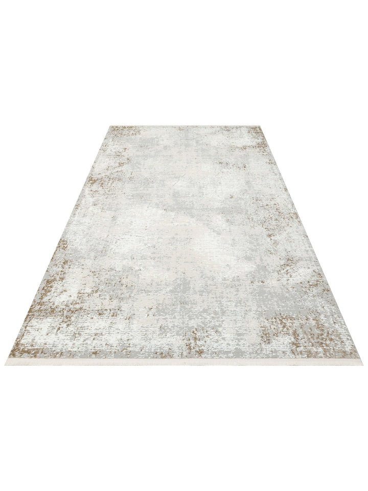 Pasific Serisi Eskitme Desenli Salon Oturma Odası Koridor Antre Modern Halı 05 GREY BEIGE XW - Carpetdocia