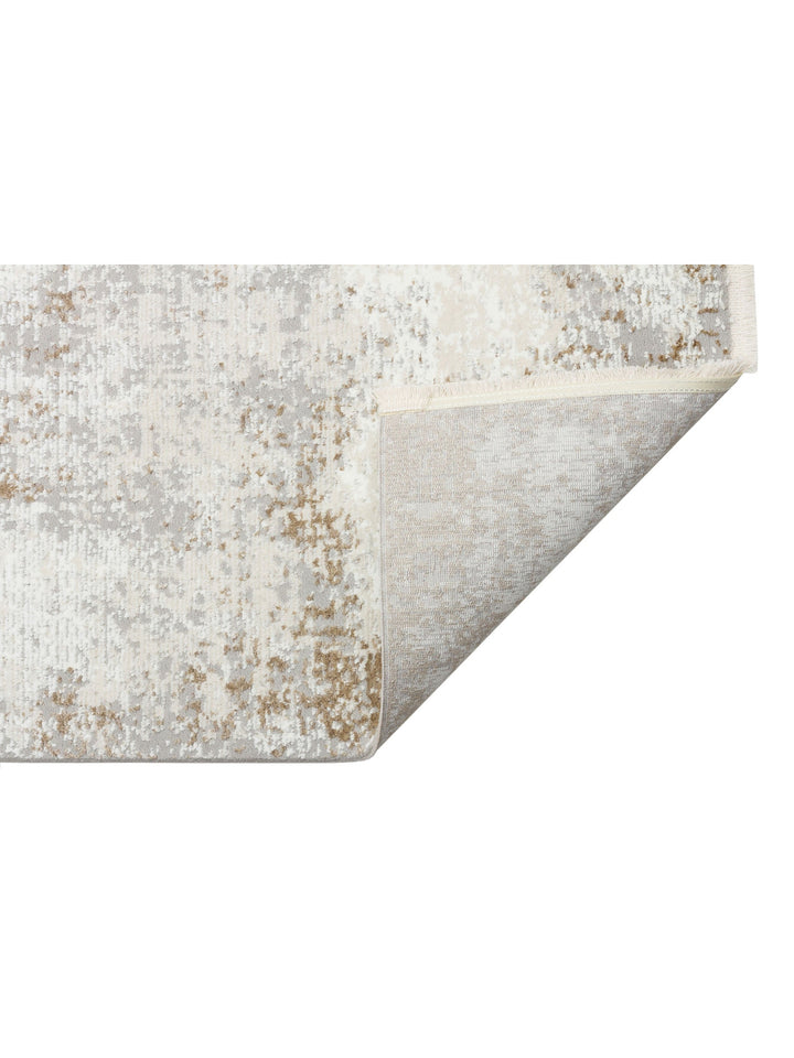 Pasific Serisi Eskitme Desenli Salon Oturma Odası Koridor Antre Modern Halı 05 GREY BEIGE XW - Carpetdocia
