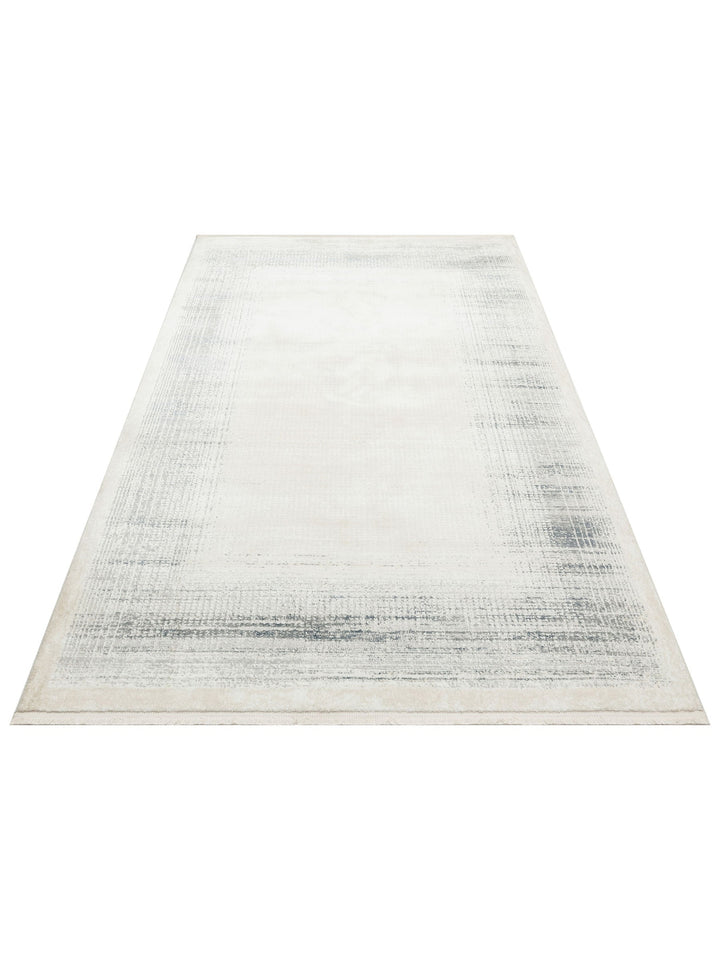 Pasific Serisi Eskitme Desenli Salon Oturma Odası Koridor Antre Modern Halı 08 CREAM SILVER XW - Carpetdocia