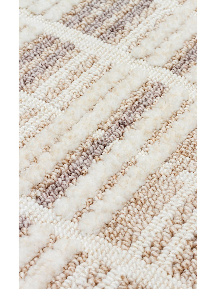 Style Hav Toz Vezmez Yumuşak Dokulu Oturma Odası Salon Koridor Antre Modern Halı 04 BEIGE GREY - Carpetdocia