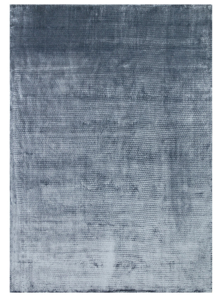 Victoria Serisi %100 Naturel Viskon El Dokuma Sade Modern Salon Oturma Odası Yatak Odası Halı BLUE - Carpetdocia