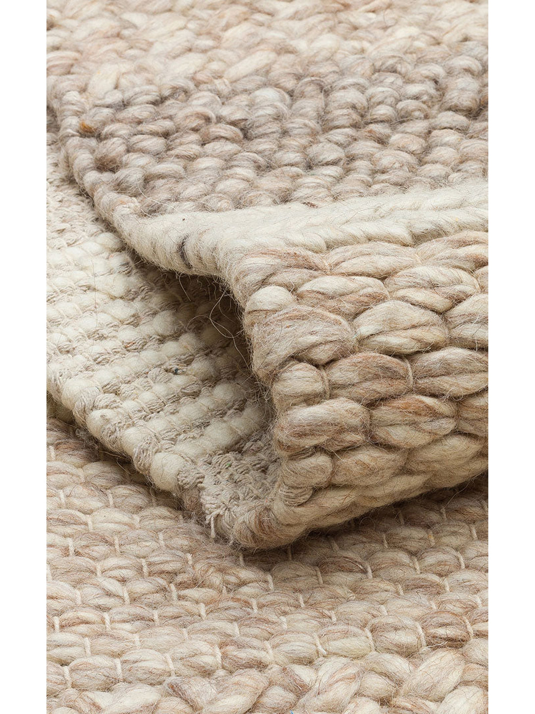 Woolstar %100 Naturel Kazak Desenli Salon Oturma Odası Koridor Antre El Dokuma Örgü Halı LANGDON NAT - Carpetdocia