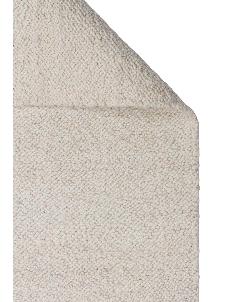 Agra Series Wool Polyester and Cotton Blend Handwoven Rug IVORY