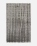 Tappeto Brasilia TENCEL™ 01 ANTHRACITE, Moderno, Semplice ed Elegante, Fatto a Mano su Telaio Nero Speciale