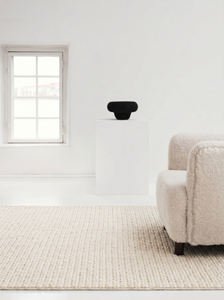 Woolstar 100% Natural Kazak Pattern Living Room Hallway Entrance Handwoven Knitted Carpet CREAM