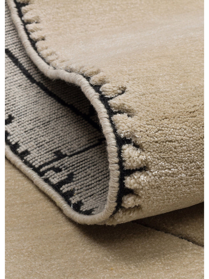 Dakar Serie handgeknüpfter Teppich aus Wolle, Rayon und Polyester Mischung BEIGE