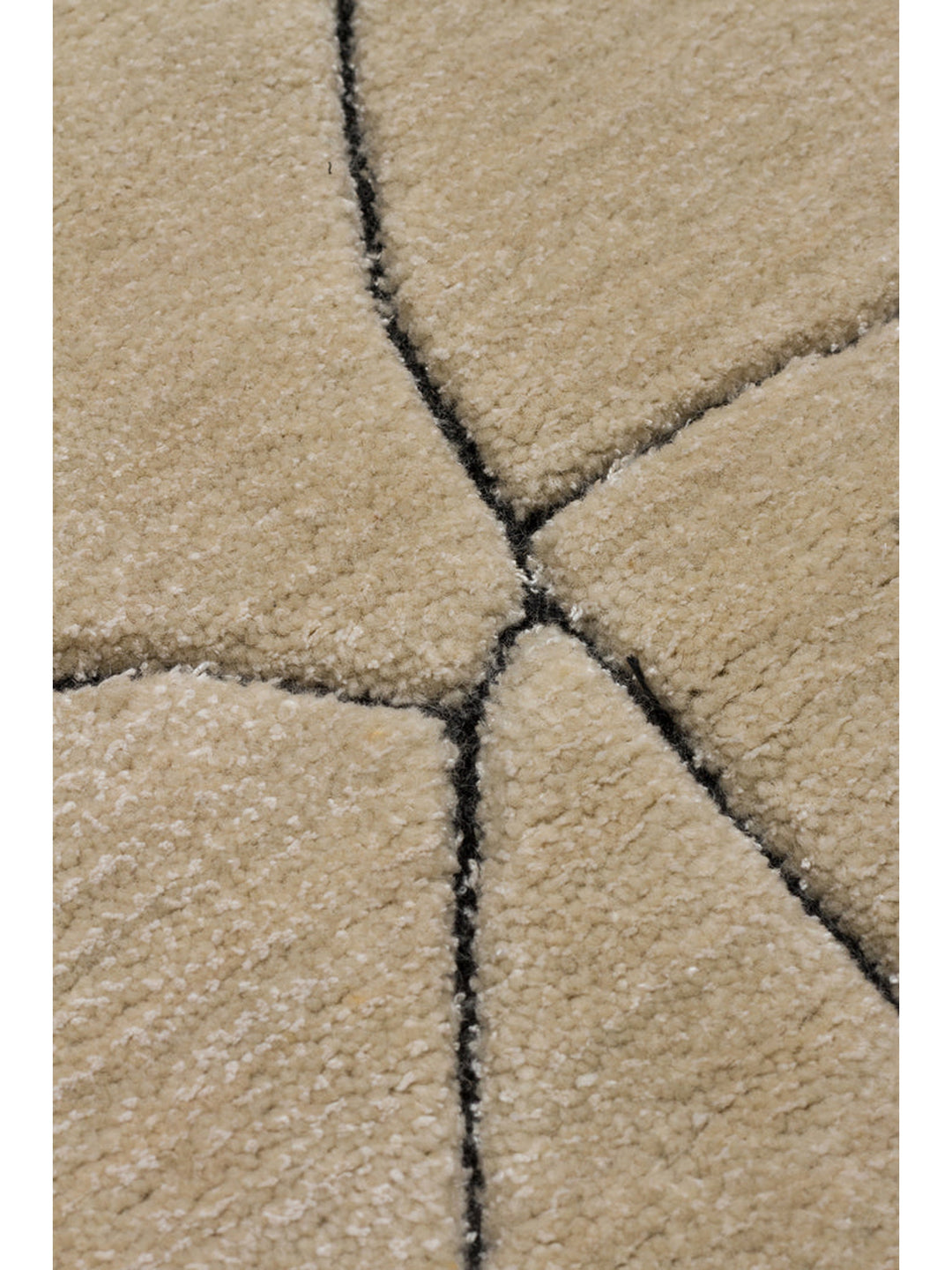 Dakar Serie handgeknüpfter Teppich aus Wolle, Rayon und Polyester Mischung BEIGE