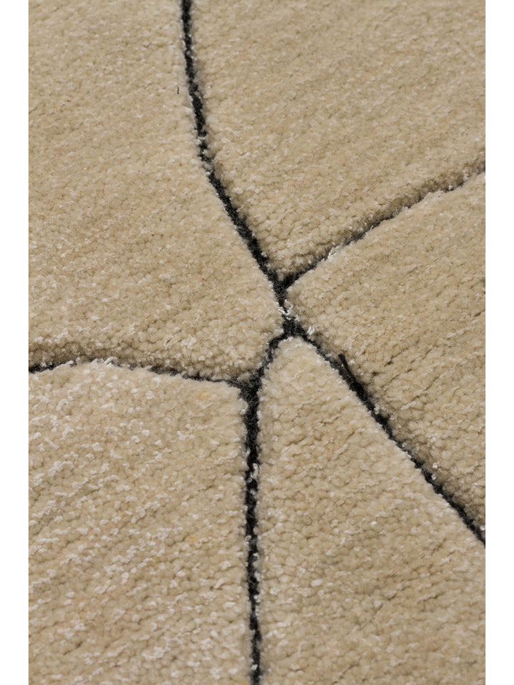 Dakar Serie handgeknüpfter Teppich aus Wolle, Rayon und Polyester Mischung BEIGE