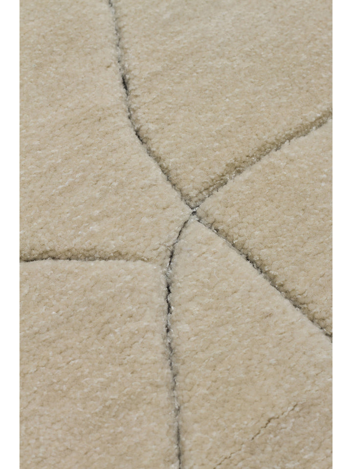 Dakar Serie handgeknüpfter Teppich aus Wolle, Rayon und Polyester Mischung ELfenbein