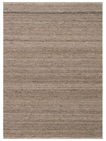 Jakarta Serie Woll-, Polyester- und Baumwollmischung handgeknüpfter Teppich DARK STONE