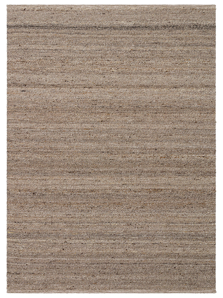 Jakarta Serie handgeknüpfter Teppich aus Wolle, Polyester und Baumwollmischung DARK STONE