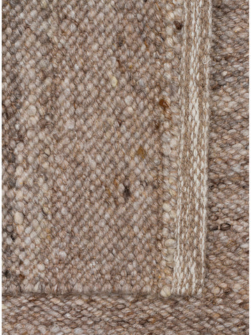 Jakarta Serie Woll-, Polyester- und Baumwollmischung handgeknüpfter Teppich DARK STONE