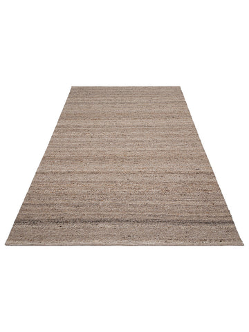 Jakarta Serie Woll-, Polyester- und Baumwollmischung handgeknüpfter Teppich DARK STONE