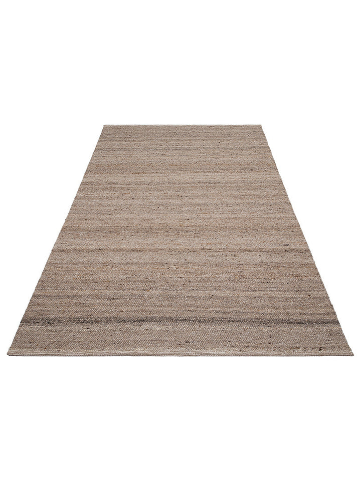Jakarta Serie handgeknüpfter Teppich aus Wolle, Polyester und Baumwollmischung DARK STONE