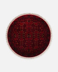 Kabil Afghan Pattern Handcrafted on Special Looms TENCEL™ Uşak Carpet 959 RED Q