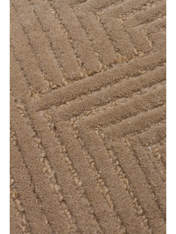 Milano Serie Woll- und Baumwollmischung handgeknüpfter Teppich BEIGE