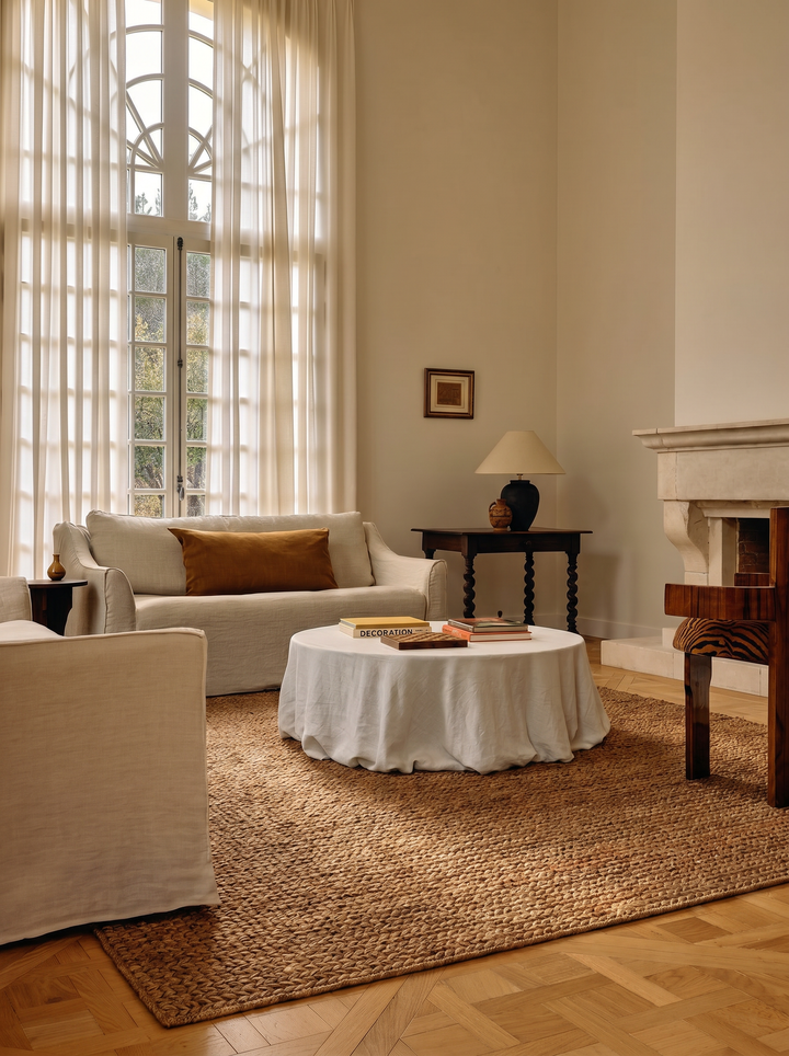 Baccarat Jute 100% natürlich Wohnzimmer, Flur, Diele, Küche, Balkon Handgeknüpfter Strohteppich BAC BROWN-4