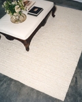 Tappeto intrecciato a mano Woolstar al 100% Lana Naturale con Motivo Kazak per Salotto, Soggiorno, Corridoio, Ingresso 07 WHITE