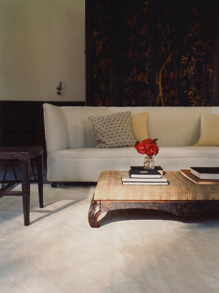 Monza Geometric Pattern High Quality Dense Weave Shiny Modern Living Room Carpet 02 CREAM