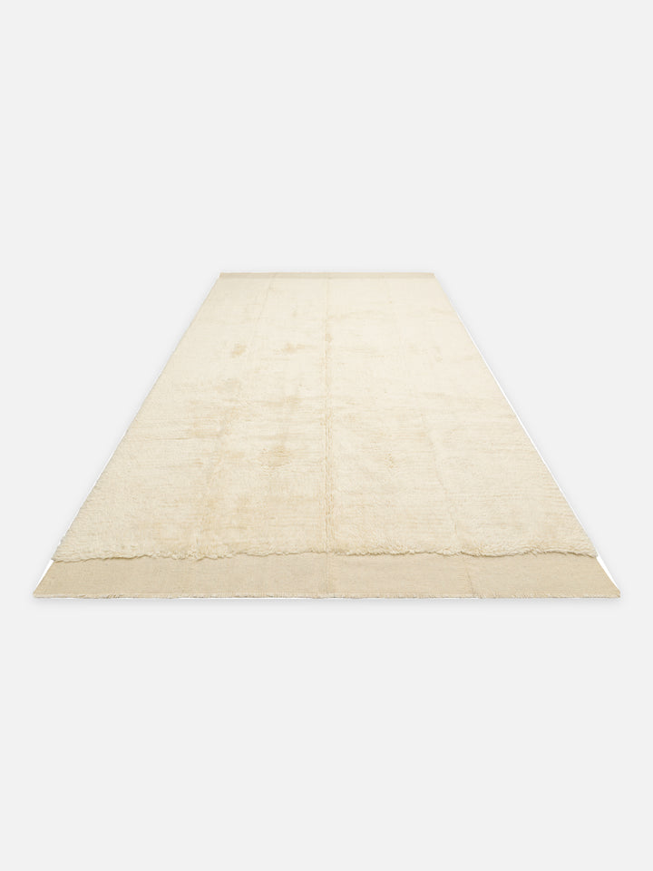Morocco %100 Yün El Emeği ile Üretilen Uzun Tüylü Halı IVORY açılı görünüm