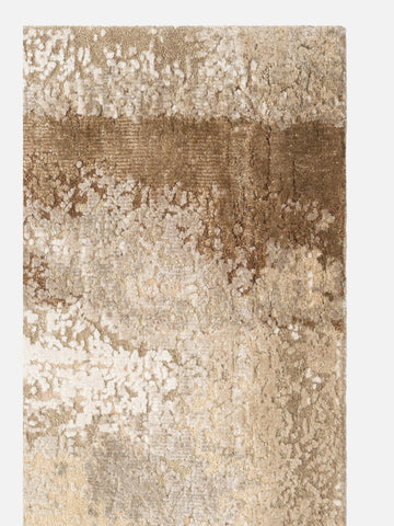 Floransa Serisi Yün ve Bambu İpeği El Dokuma Halı 3585 BEIGE SILVER MINK - Carpetdocia - görünüm 1