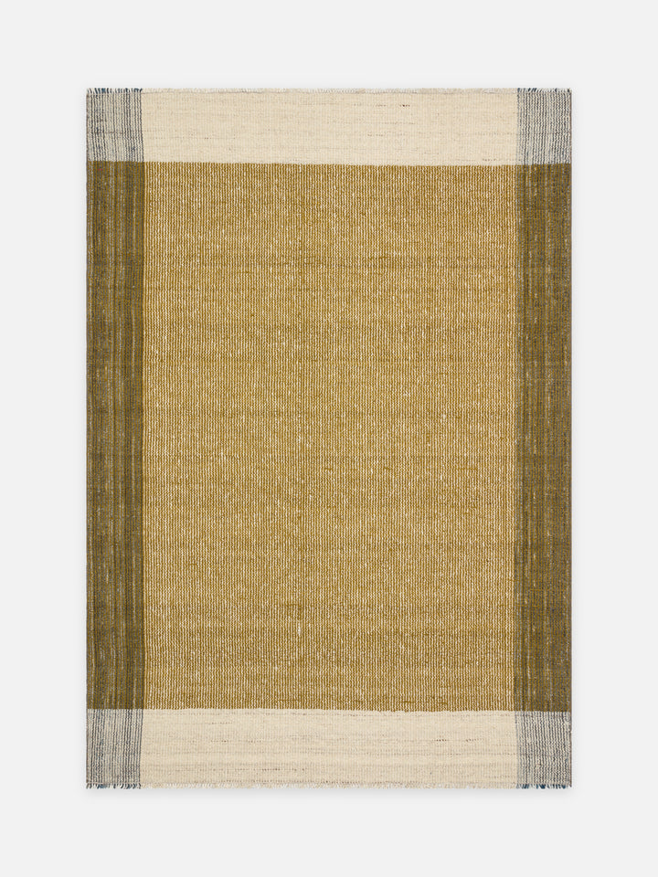 Oasis %100 Yün El Emeği ile Üretilen Kilim OCHRE kuşbakışı