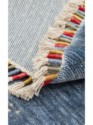 Oushak Carnaval 100% Natural Easy to Clean Handcrafted TENCEL™ Modern Uşak Carpet 06 BLUE Q