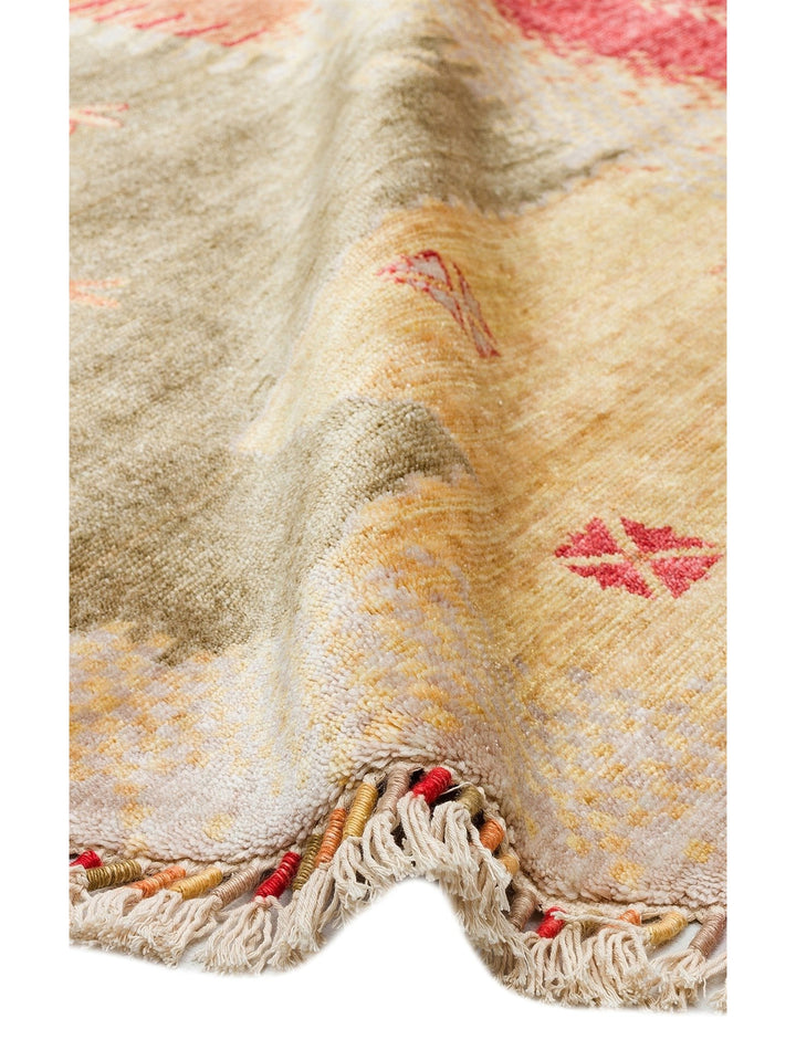 Oushak Carnaval 100% Natural Easy to Clean Handmade TENCEL™ Modern Uşak Carpet 07 BEIGE AUTUMN Q