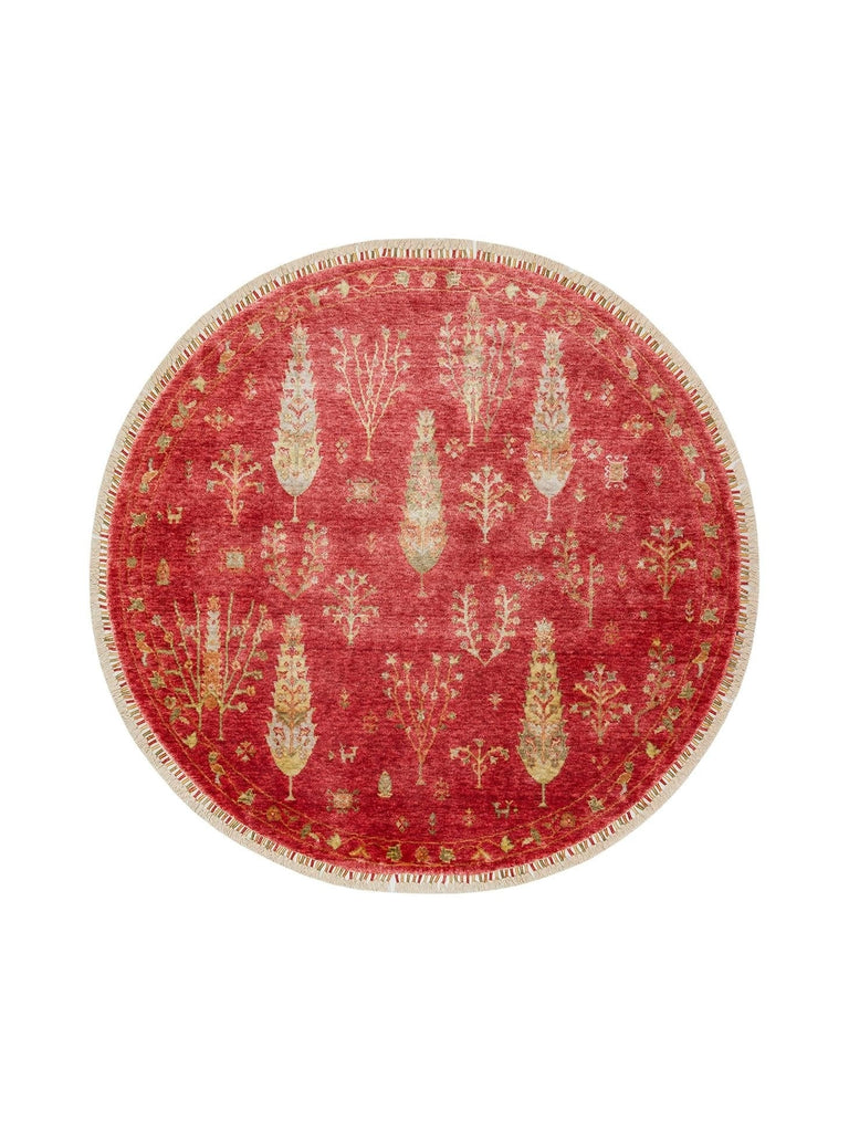 Oushak Carnaval 100% Natural Easy to Clean Handmade TENCEL™ Modern Uşak Carpet 08 RED AUTUMN Q