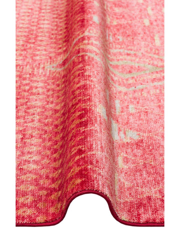 Oushak Carnaval 100 % natürlich Leicht zu reinigen Handgefertigt TENCEL™ Moderner Uşak-Teppich ZR 15 RED AUTUMN