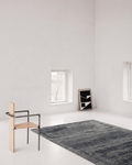 Palette Serie 100% Naturwolle, Viskose, Baumwolle Handgewebter Skandinavischer Teppich für Wohnzimmer, Sitzbereich BLACK  