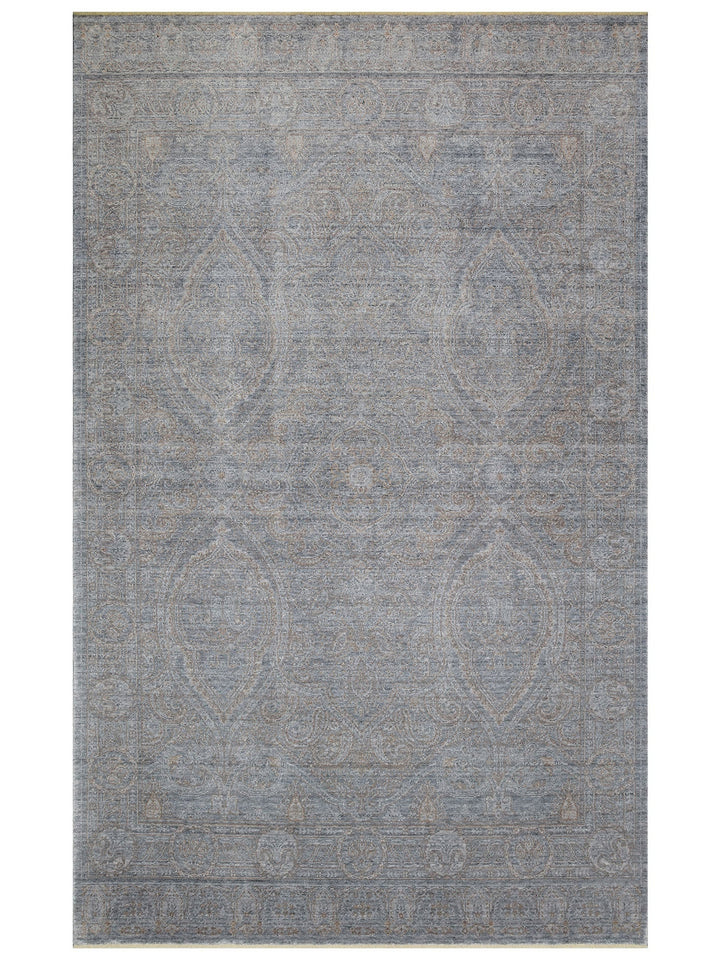 Çırağan %100 Naturel Özel Işıltılı El Emeği ile Özel Tezgahlarda Üretilen Tensel Uşak Halısı 3DGRBRZ - Carpetdocia
