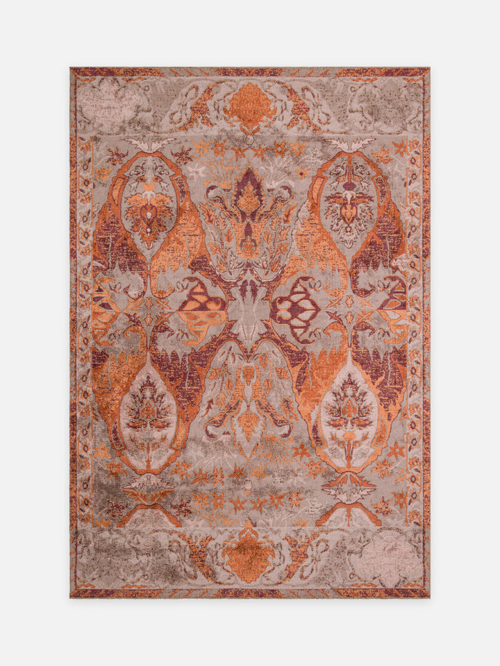 Ruggadocia Bidjar Ember Çiçek Desenli Halı kuşbakışı