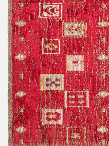 Ruggadocia Kaşkuli Lori Tribal Desenli Halı Pudra detay