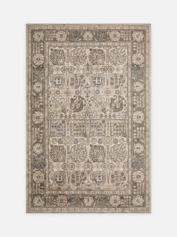 Ruggadocia Mamluk Taş Bahçe Desenli Halı kuşbakışı